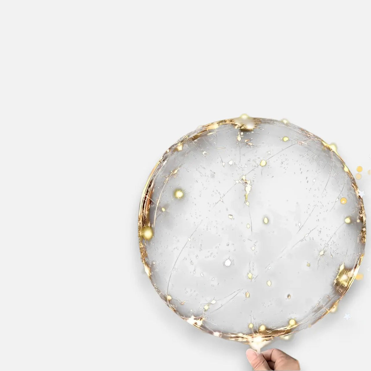 Ballura | Transparent LED balloons with string lights, set of 10, 45 cm