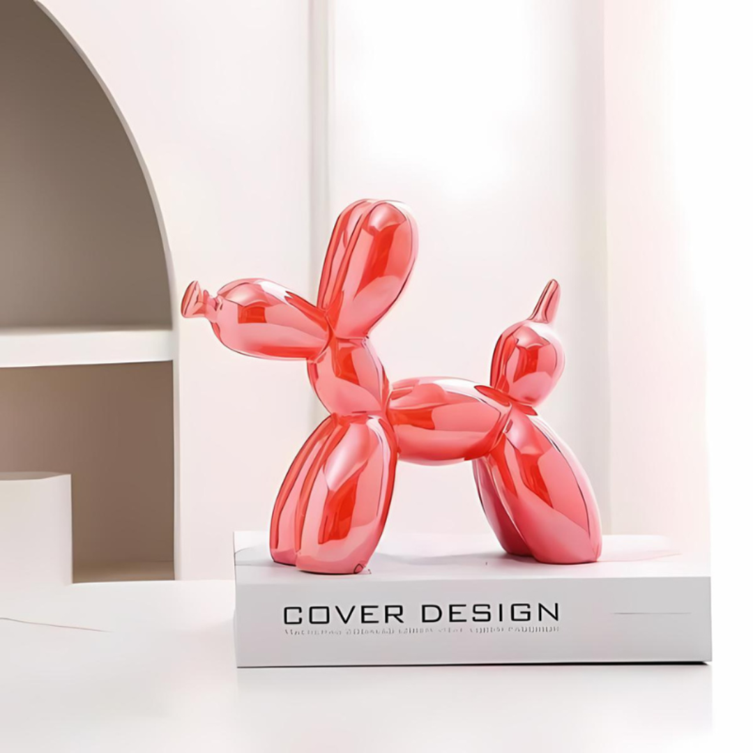 Nyxis – Figura decorativa moderna a forma di cane palloncino in ceramica