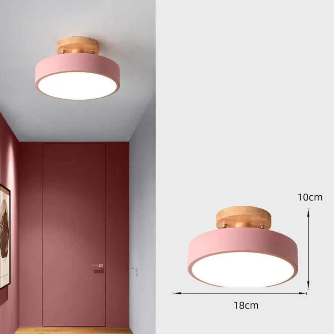 Illumine Halo | Lampada da soffitto in legno con LED integrato dal design minimalista