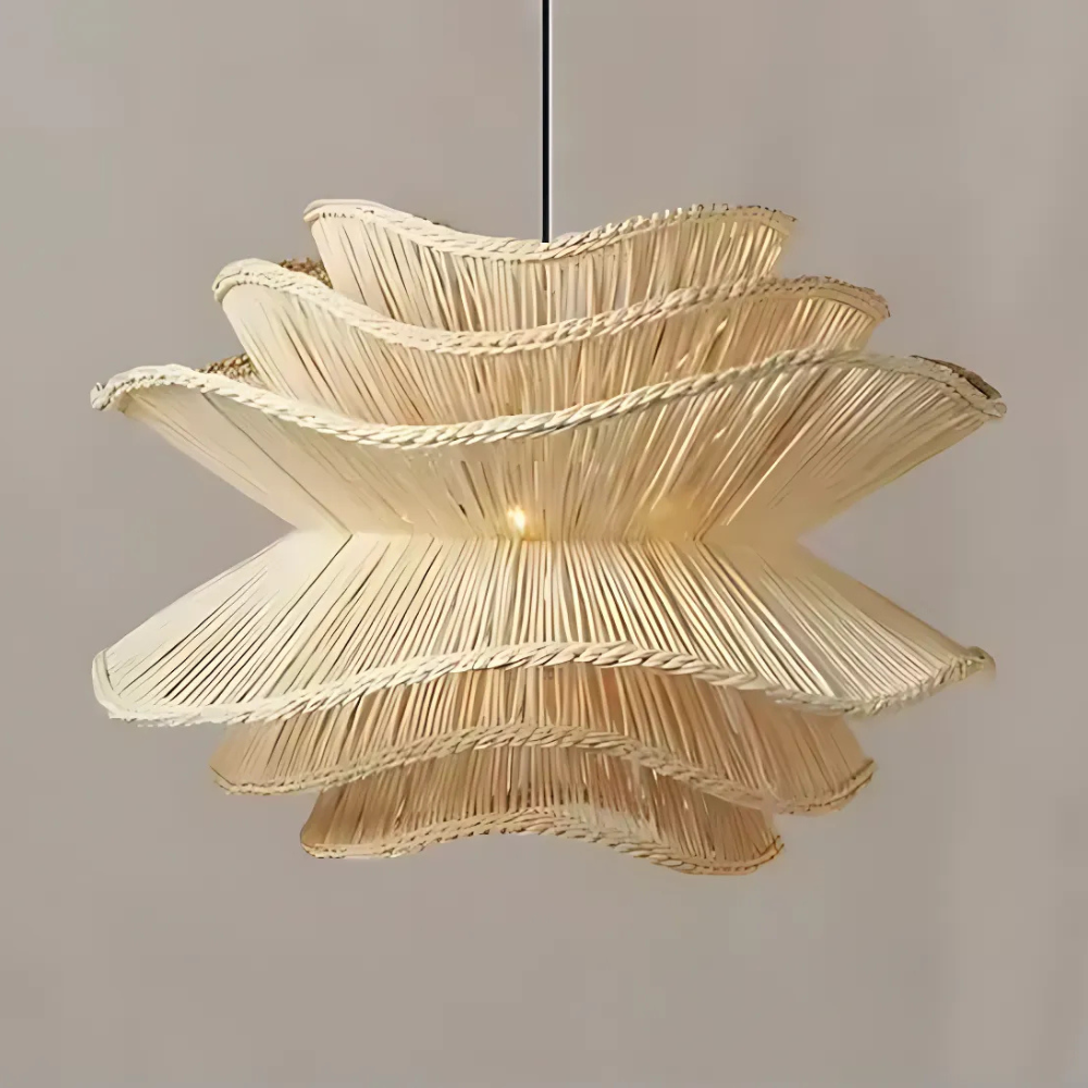 Ignara | Lampada a sospensione Japandi in rattan