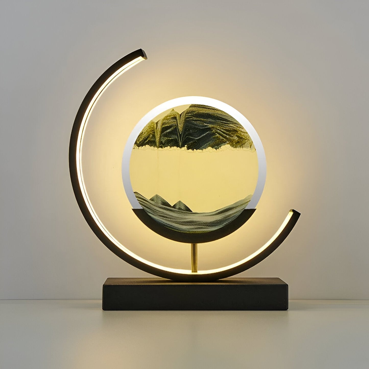 Sand Glow Lamp | App & Remote Control | Dimmable with 3 Light Colors | Soothing Sand Flow