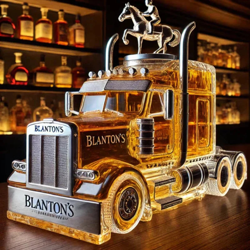 Haulora | Caraffa da whiskey in vetro a forma di camion per il bar di casa e la sala hobby