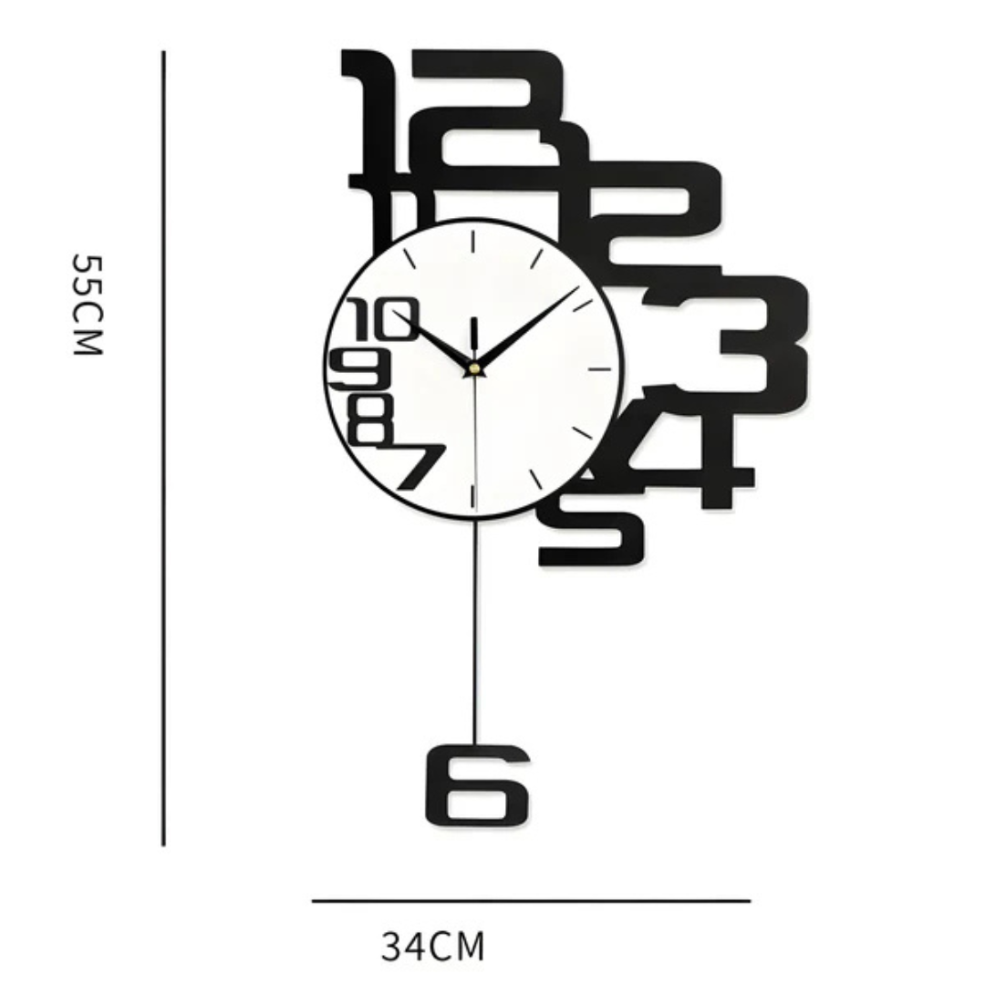 Aevum – Grande orologio da parete moderno silenzioso con movimento al quarzo silenzioso