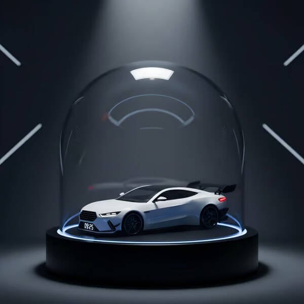 Vroomera | Wecker in Sportwagen-Optik mit Motorsound, LED-Anzeige und Nebeleffekt