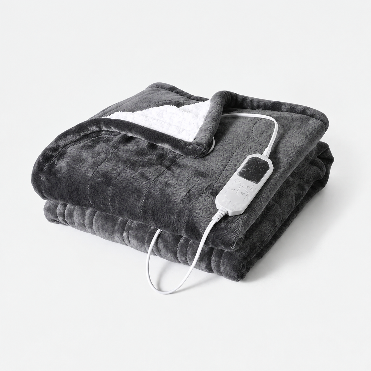 Flanora | Heizdecke aus Flanell und Sherpa mit Fernbedienung und Timer