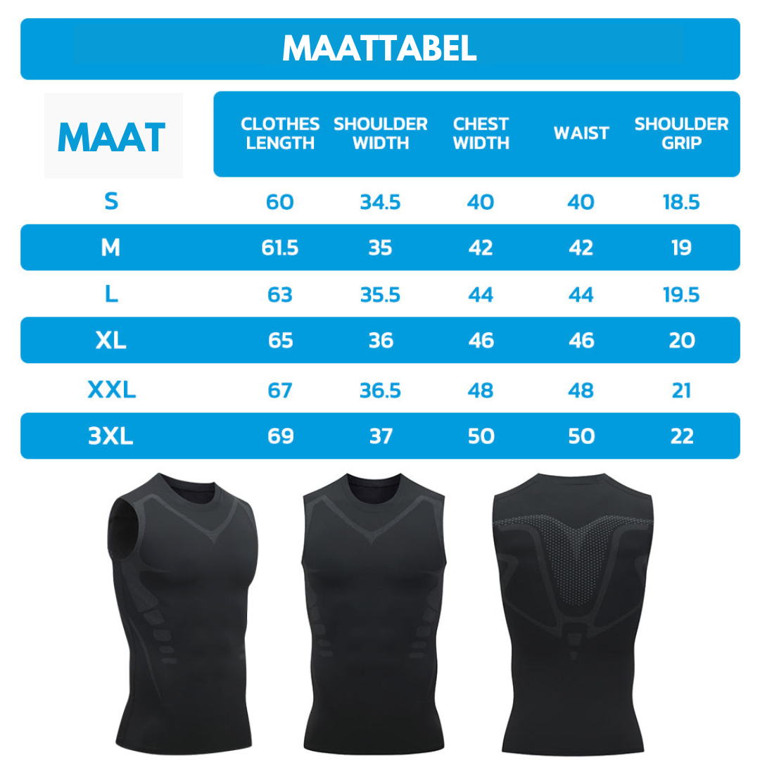 Haltaro | Maglia correttiva della postura da uomo con compressione per schiena e spalle
