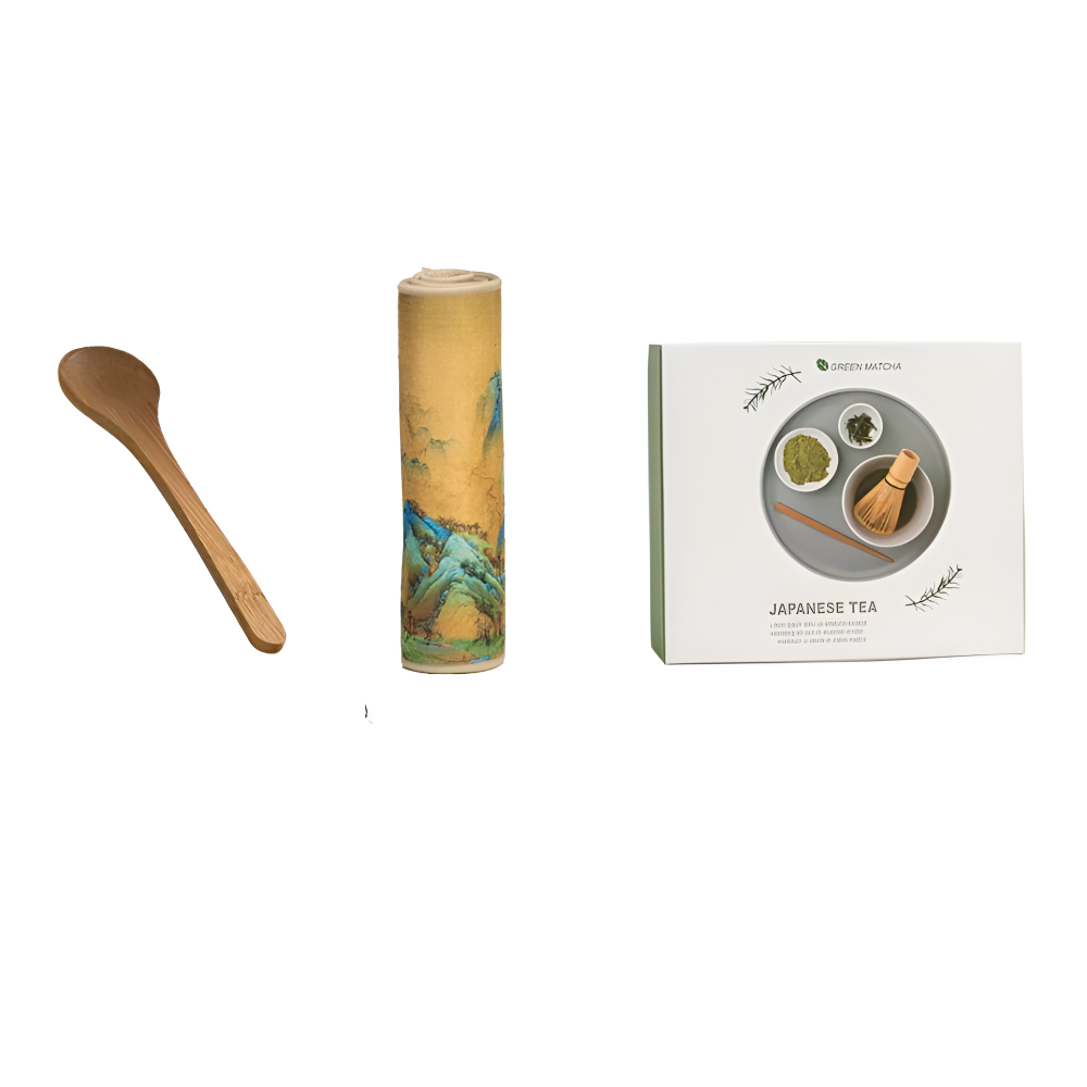 Matcha Set 8-Piece | Ceramic Bowl 500 ml | With Bamboo Accessories | Complete Set
