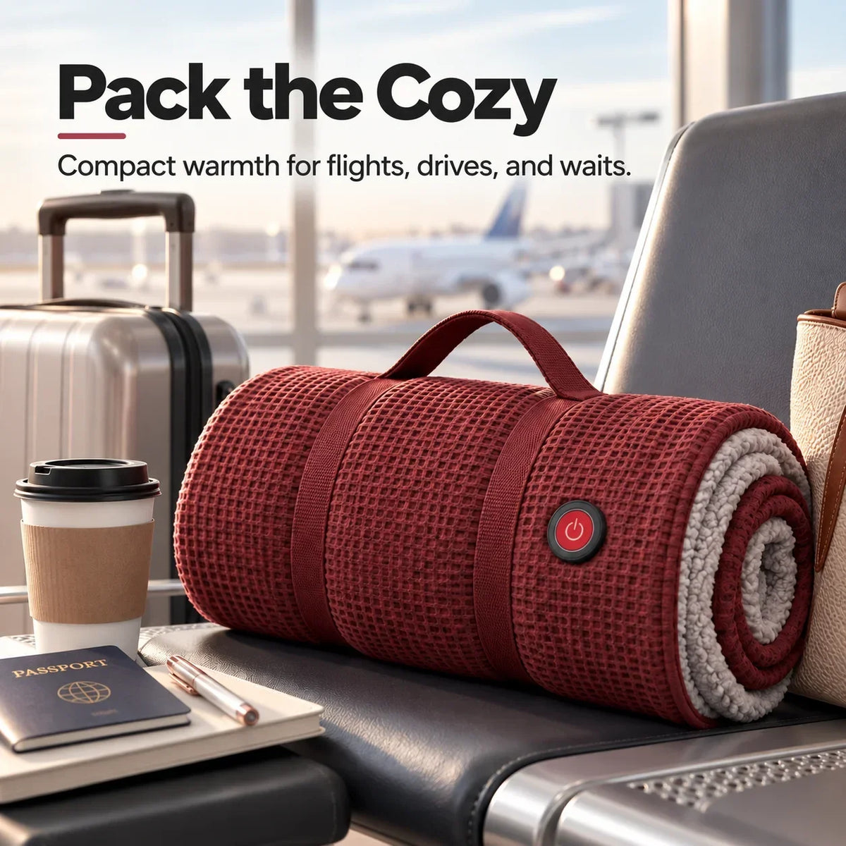 Halvino | Coperta riscaldante da indossare con USB e 3 livelli di calore