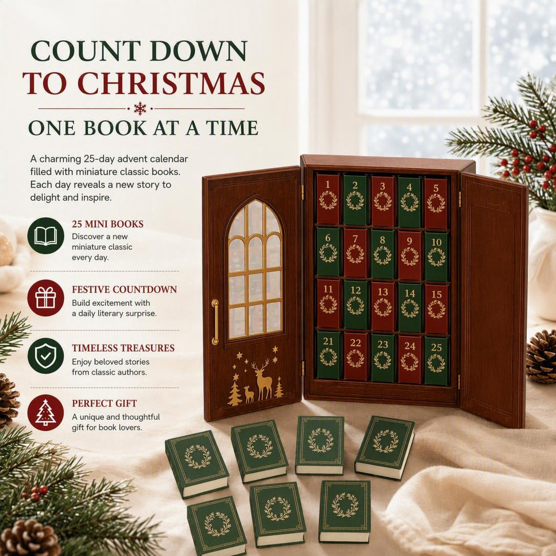 Librelo | Adventskalender mit 25 Mini-Büchern zum Aufhängen