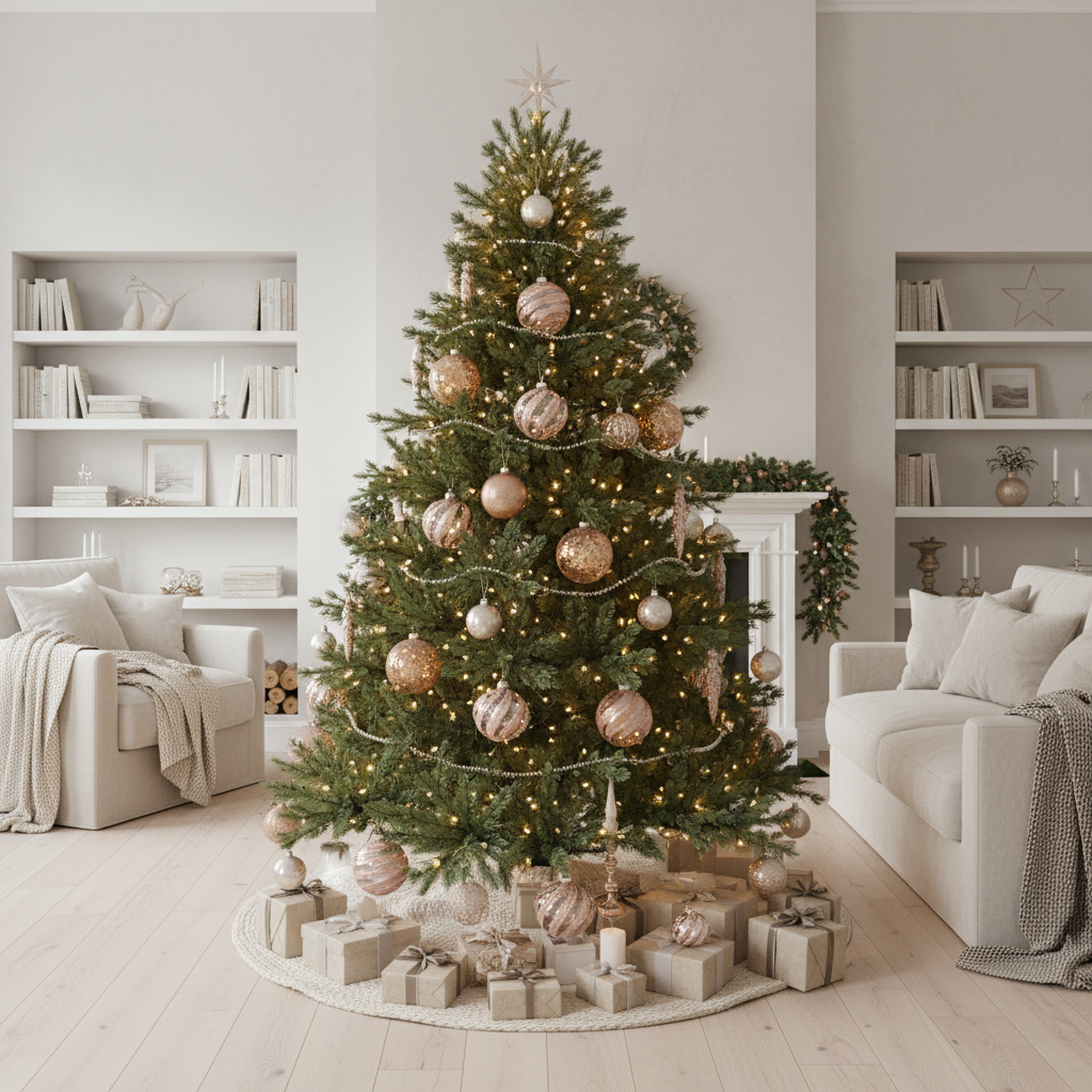 Goldene Weihnachtskugeln Set