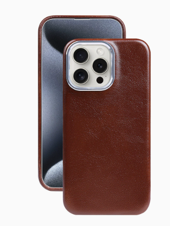 Cuirelo | Oil Wax Leather Phone Case with Magnetic Ring and Raised Camera Edge