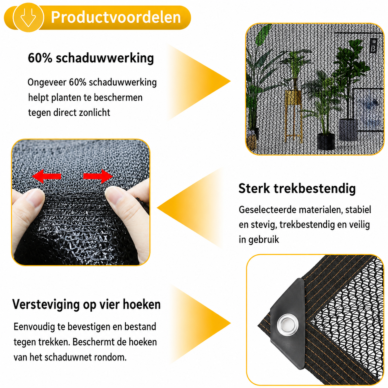 Schattennetz mit 70–80 % UV-Schutz – Gewächshaus, Terrasse & Garten