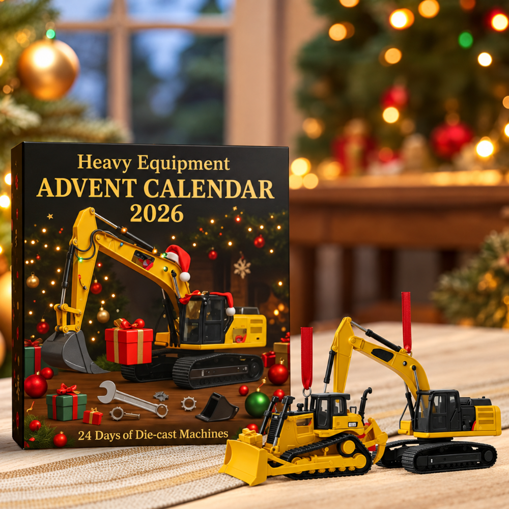Baggora | Adventskalender Kinder mit 24 Mini-Baufahrzeugen aus Metall-Druckguss