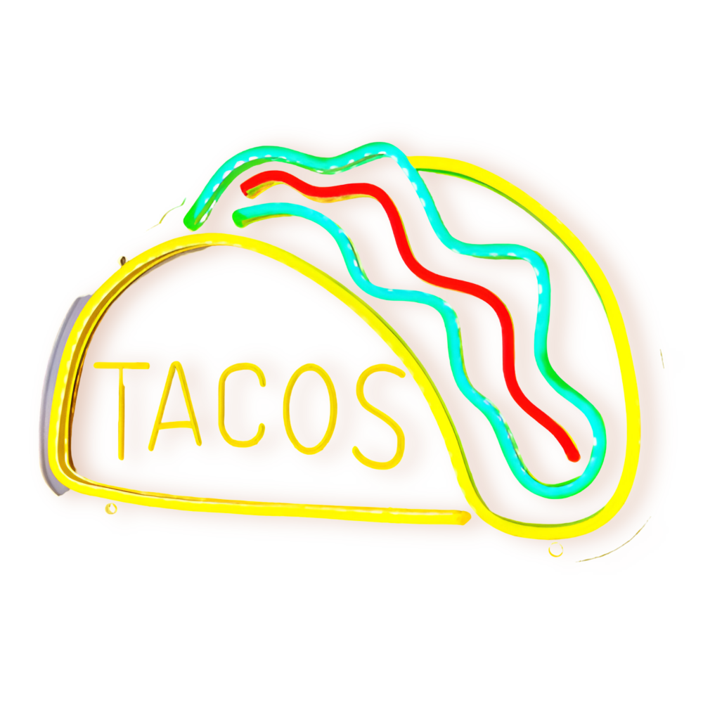 NeonBite – Insegna LED al neon colorata per fast food, ristoranti e bar domestici