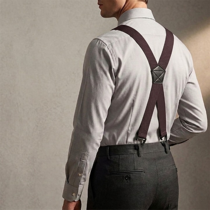 Strapholt | Bretelle da uomo con clip a gancio, larghe 3,8 cm, a X o a Y