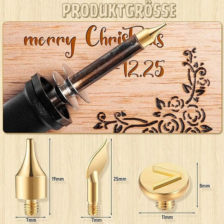 Brennio | Brass Wood Burning Tip Set with 26 Letters for Wood and Leather