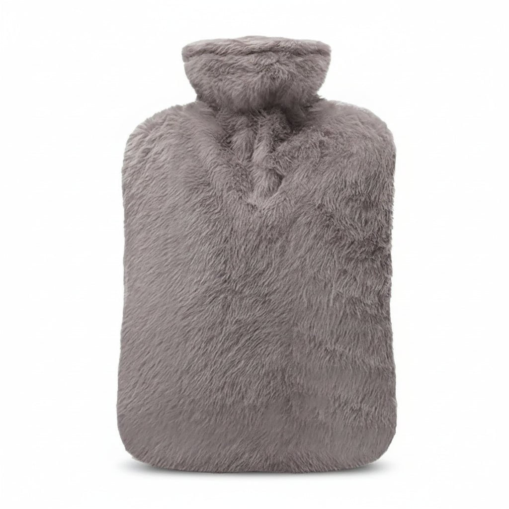 Heatzen | Borsa dell’acqua calda in gomma da 2 litri con morbido rivestimento in peluche, 30 × 20 cm