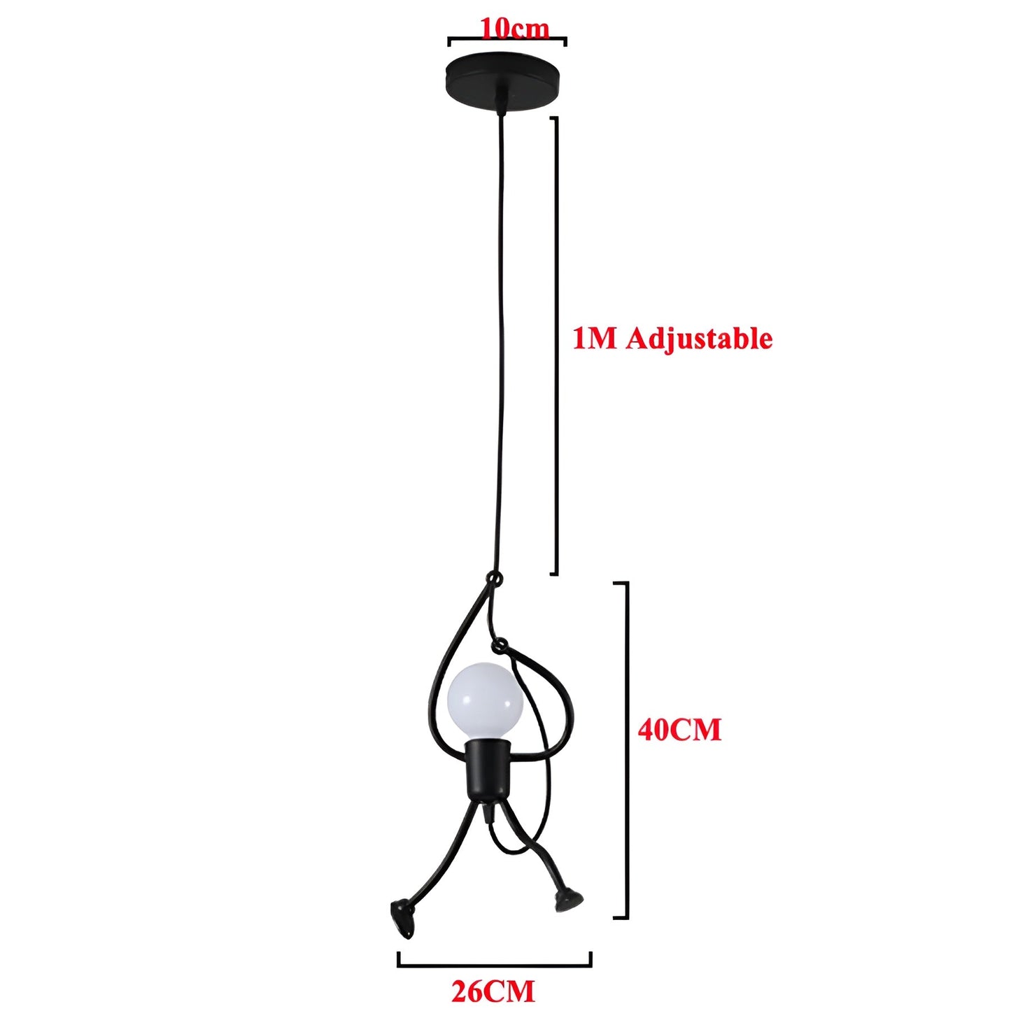 IronMan Glow – Stravagante lampada a sospensione in ferro E27 per un arredamento creativo