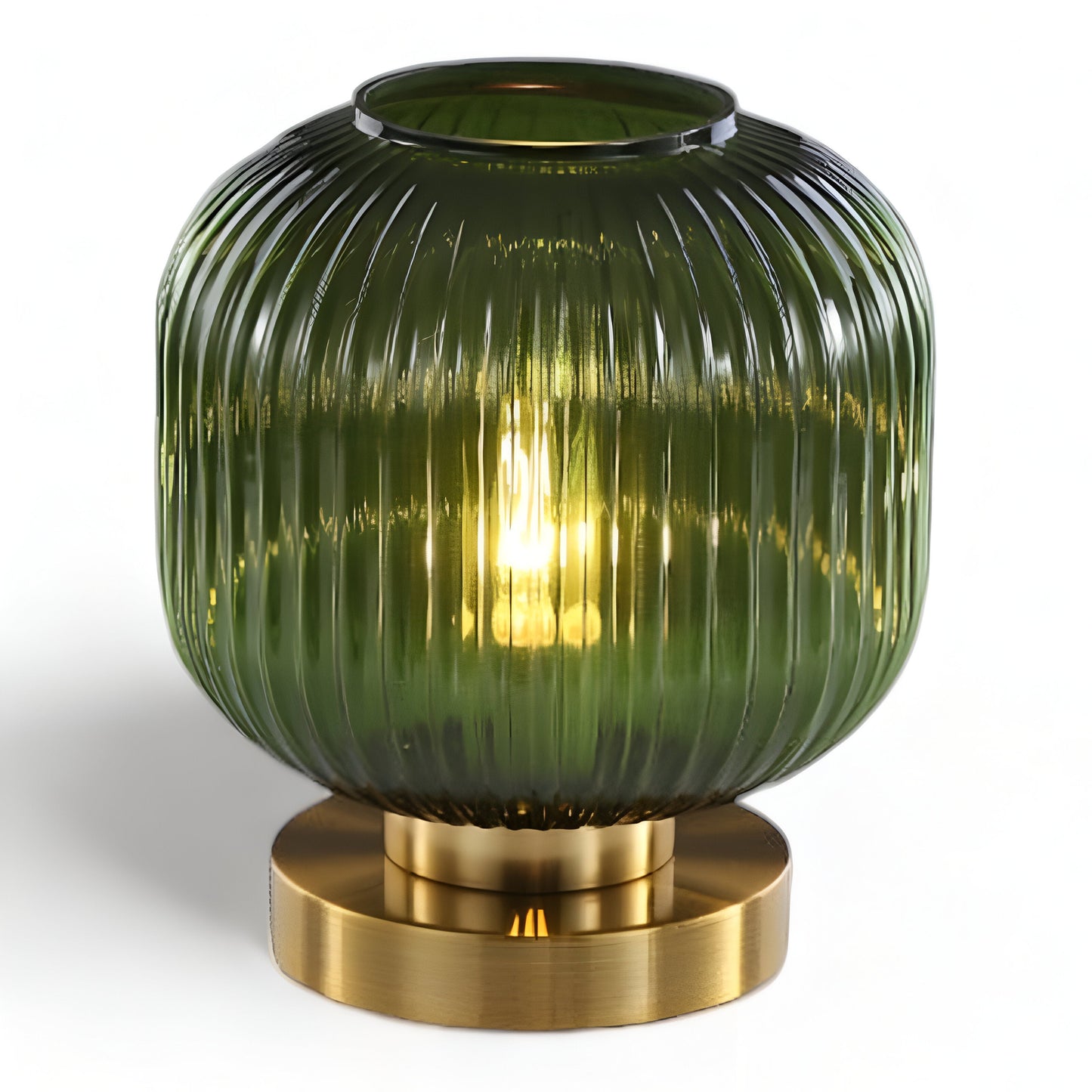 Oriantha | Lampada da tavolo scandinava con vetro rigato