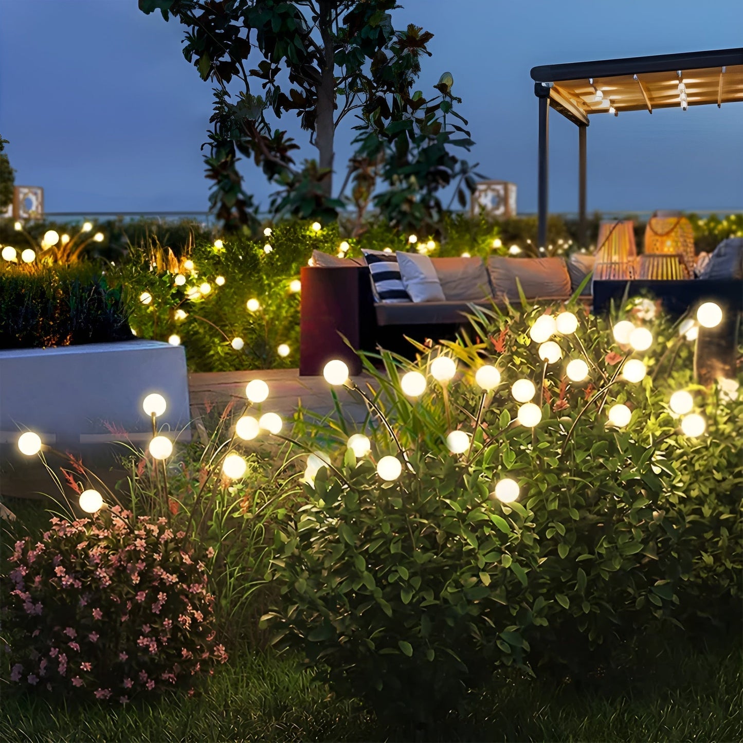 FireflyGlow | Luci da giardino solari con effetto lucciola e luce bianco caldo