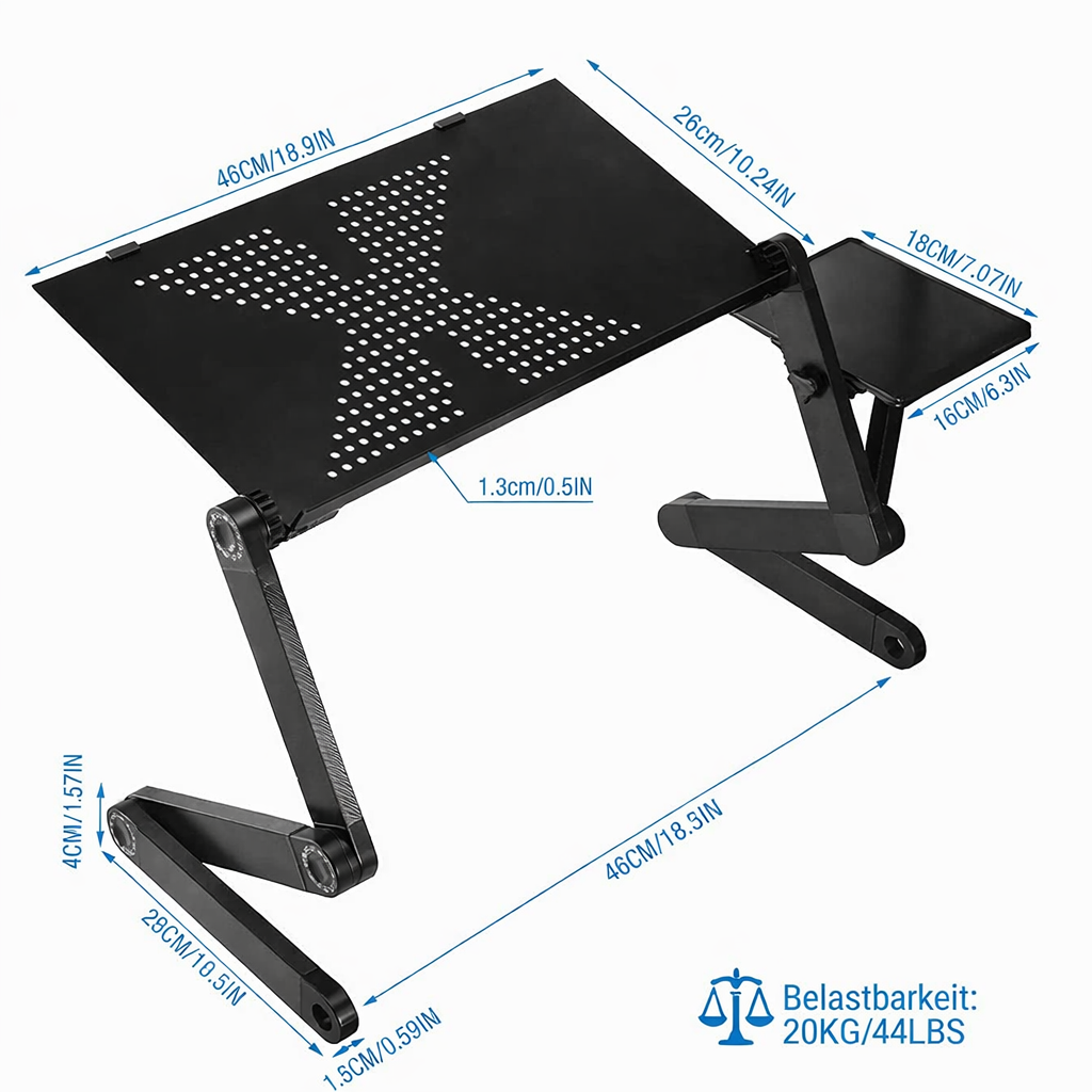 Liftora | Aluminium Laptop Stand, Height-Adjustable from 4 to 49 cm