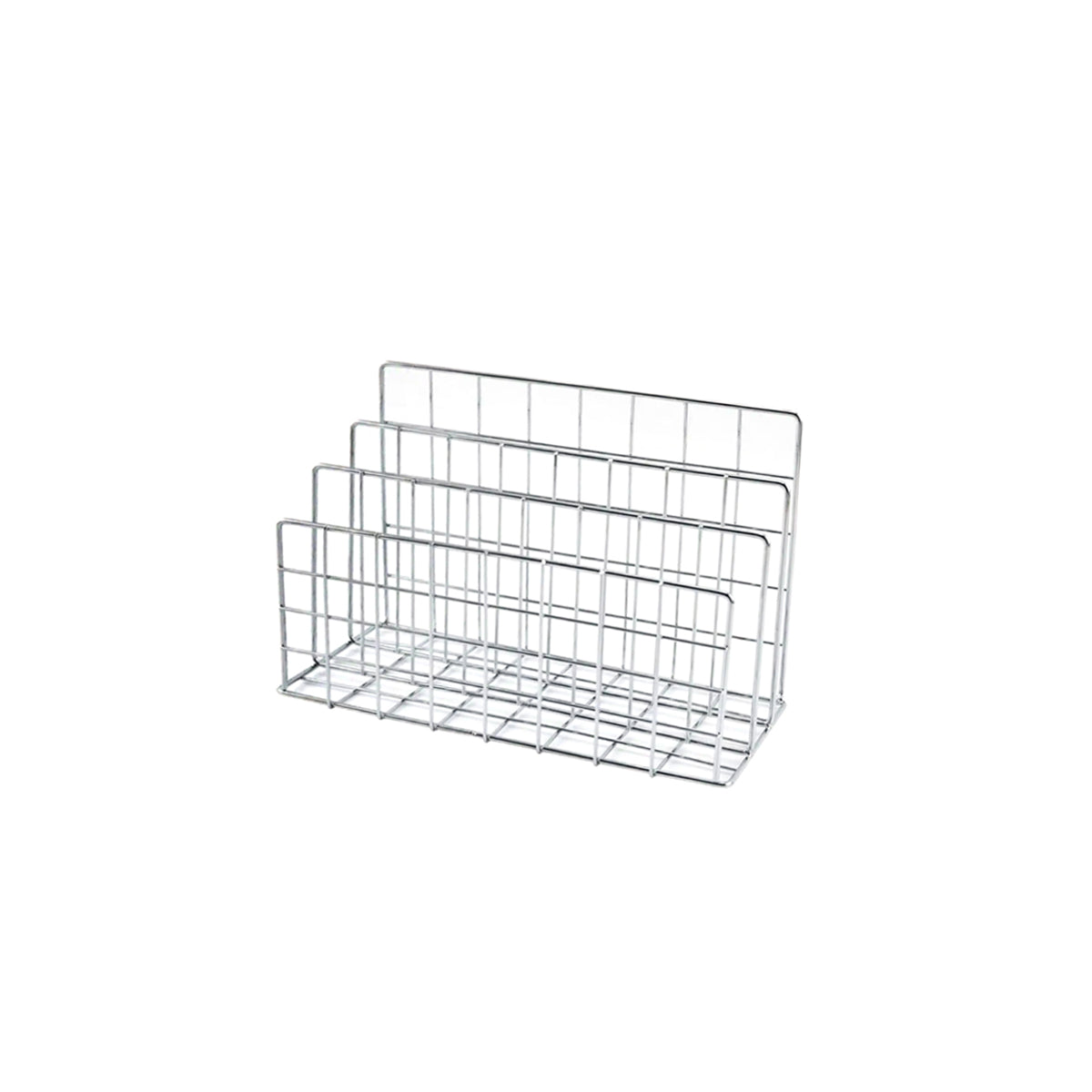 Ferro Grid | metallic table rack with mesh structure for magazines & kitchen