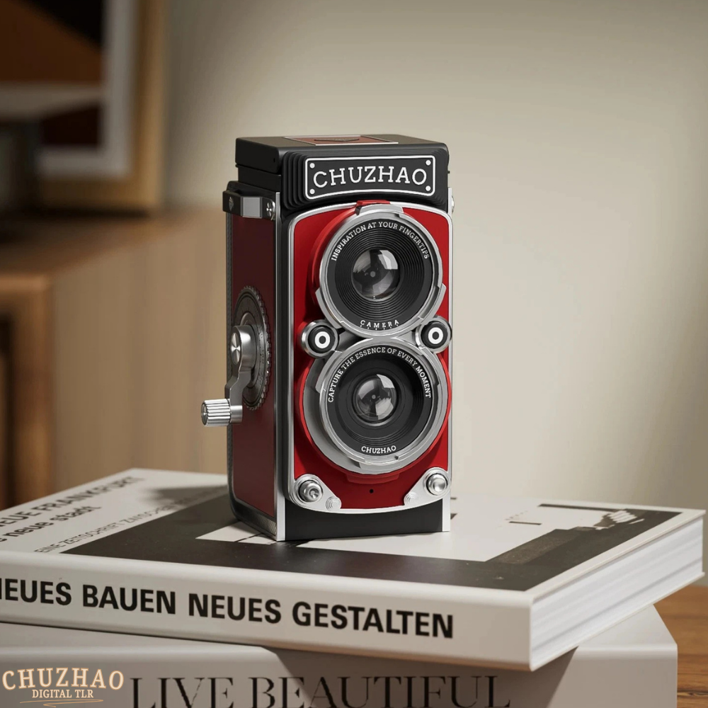 Zwilvio | Digital camera in vintage TLR design, 12 MP, 1080p and 10 lenses
