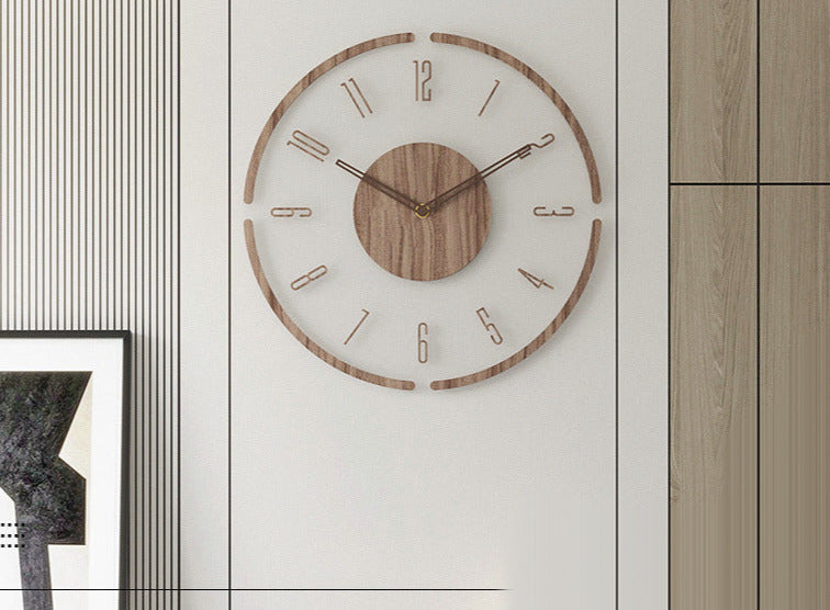 NordWood | Designer Wooden Wall Clock | Scandinavian Design & Natural Elegance for Modern Spaces