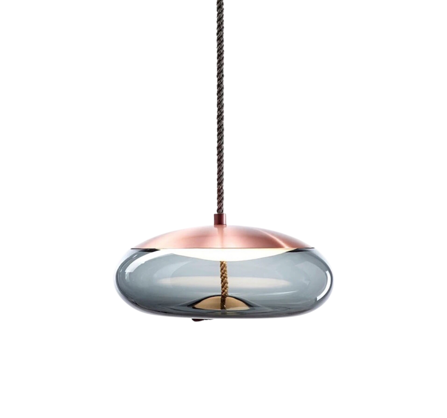 Isolara – Lampada a sospensione in oro rosa con accento a corda