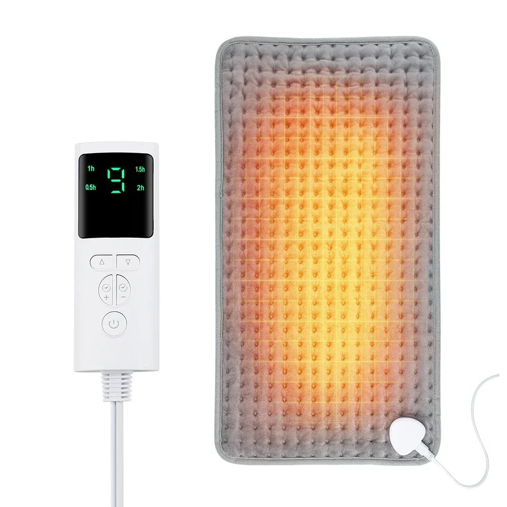 Salino | Cuscino riscaldante elettrico 58 × 29 cm con 9 livelli di temperatura e timer