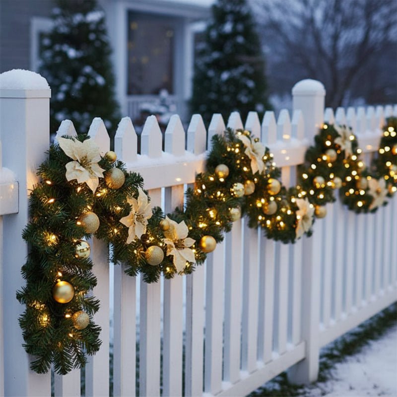 Glowtwine | Beleuchtete Rattan-Girlande 2,7 m mit warmweißen LEDs, batteriebetrieben