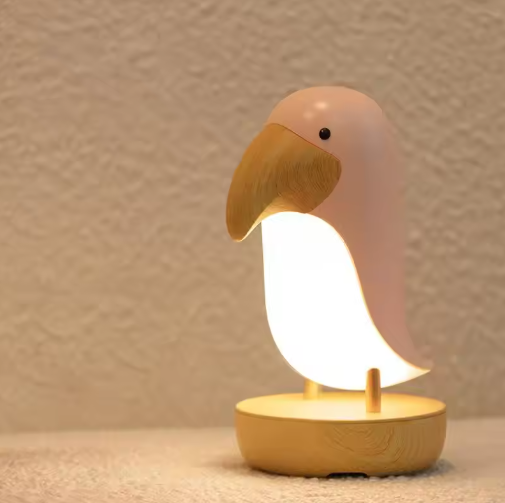 LumoNest Ava | lampada notturna LED ricaricabile a forma di uccello