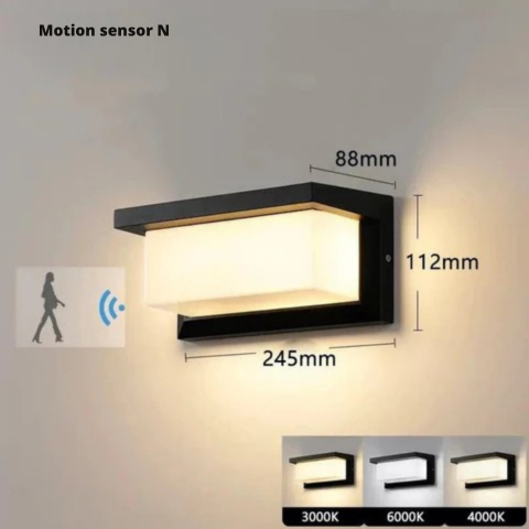 Wegaro | LED Außenwandleuchte mit Bewegungsmelder und 3 Lichtfarben