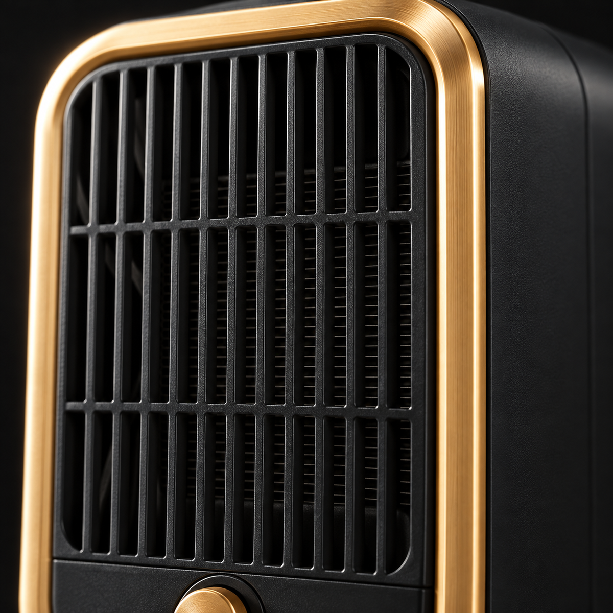 Calvetta | Mini termoventilatore in ceramica da 500 W con dettagli dorati