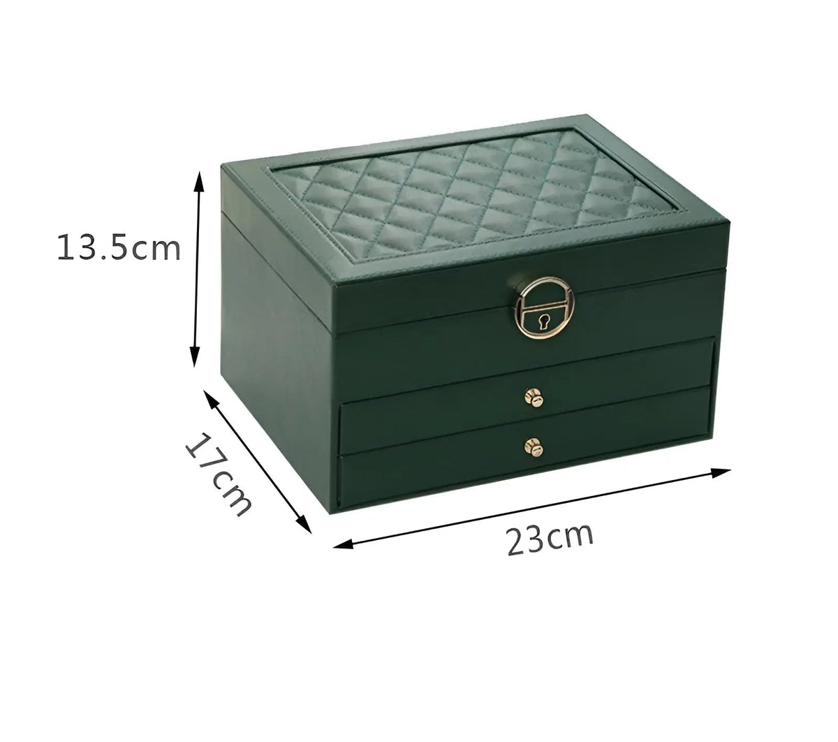 LuxeTrove | Portagioie in similpelle PU a più scomparti, 23 x 17 cm