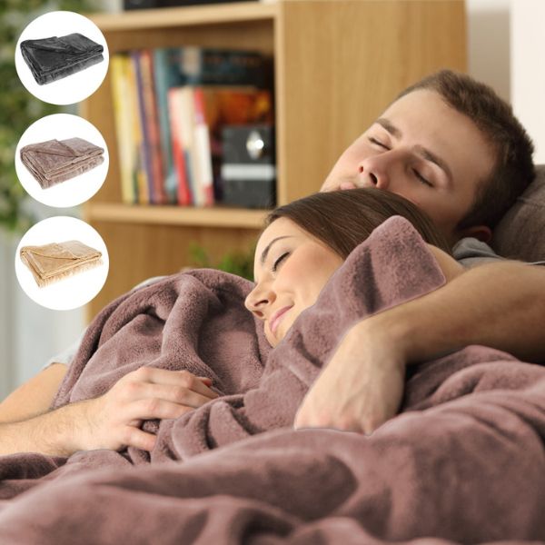 Tepiro | USB Heizdecke aus weichem Fleece, 160 × 85 cm mit Tasche