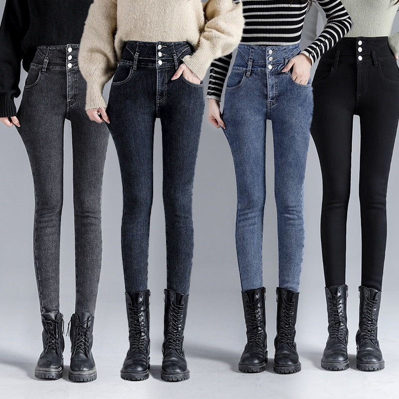 Zelila | Women's thermal jeans with plush lining and slim fit