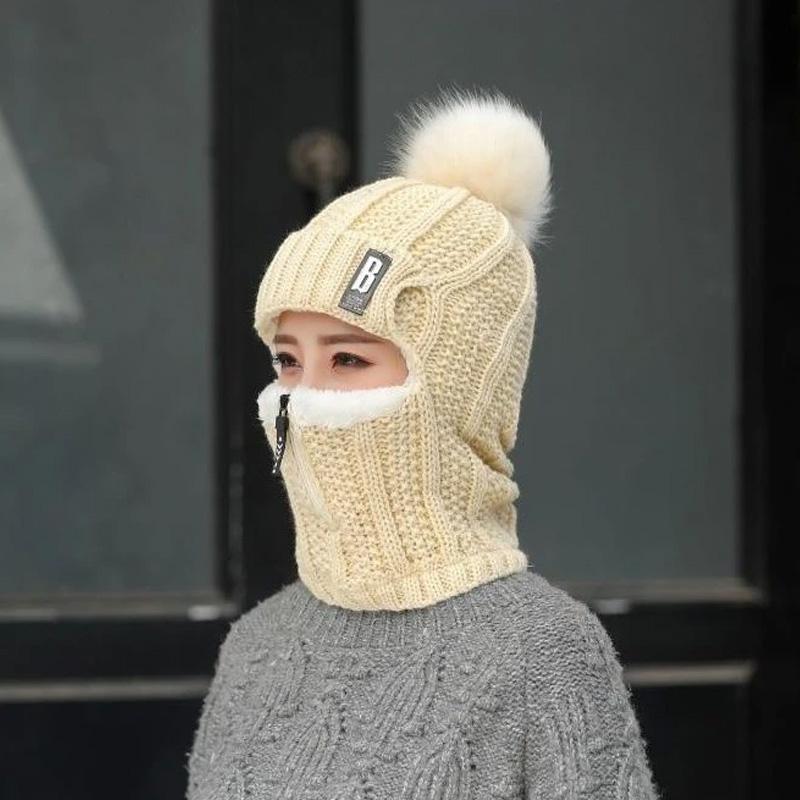 Mutzelo | Berretto invernale di lana a maglia grossa, elasticizzato e con copriorecchie