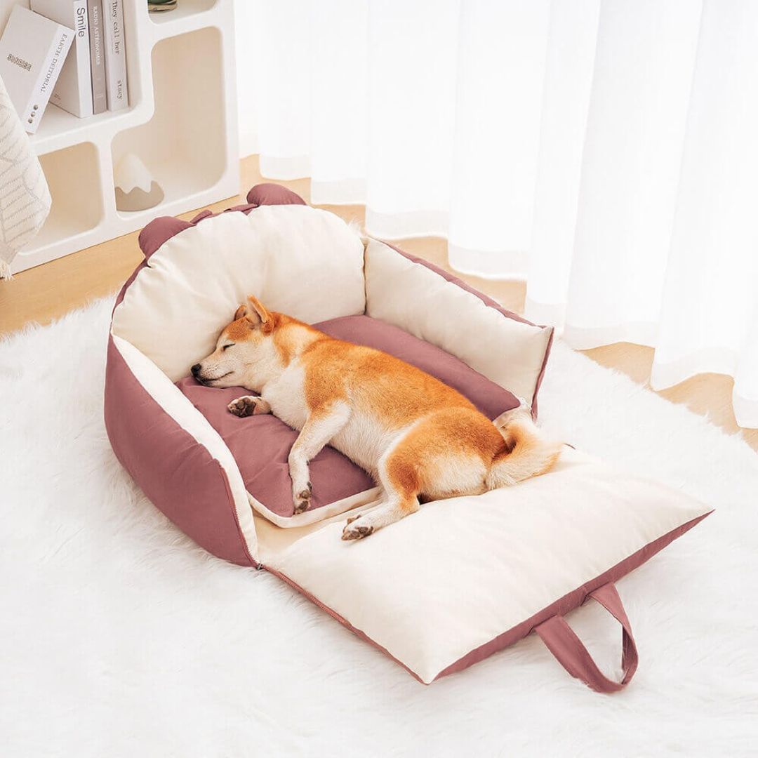 Caniva | Dog Car Seat with Seat Belt Clip & Washable Cover, Sizes M and L