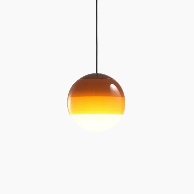 Lampada a sospensione LED moderna, dimmerabile – Nichel spazzolato, E27, design in vetro e pietra