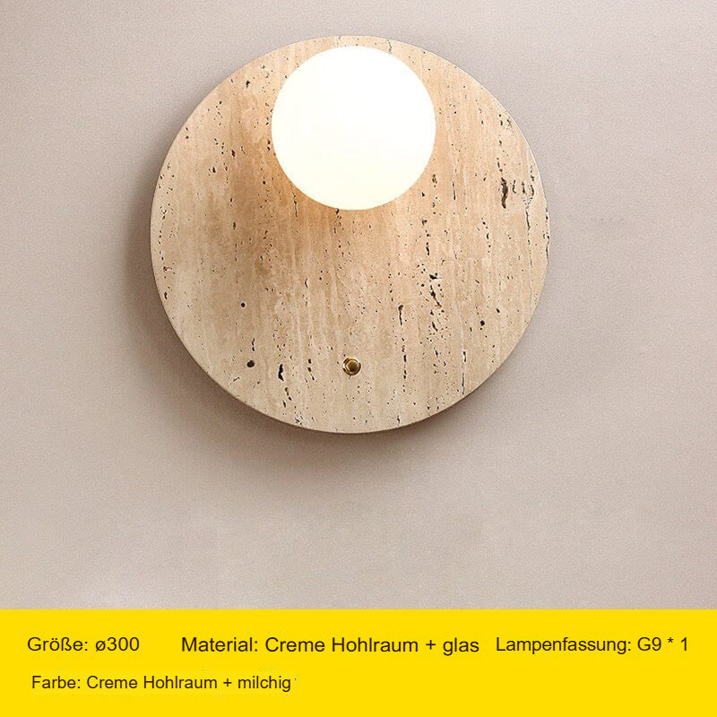 Lampada da parete Wabi-Sabi tono naturale – Lampada minimalista con luce calda