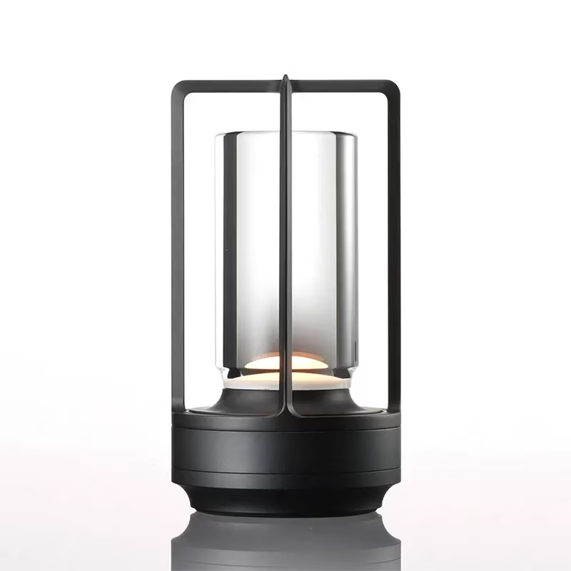 Tesino | Kabellose LED Tischlampe mit USB-C Akku und 3 Dimmstufen, 9 x 17,5 cm