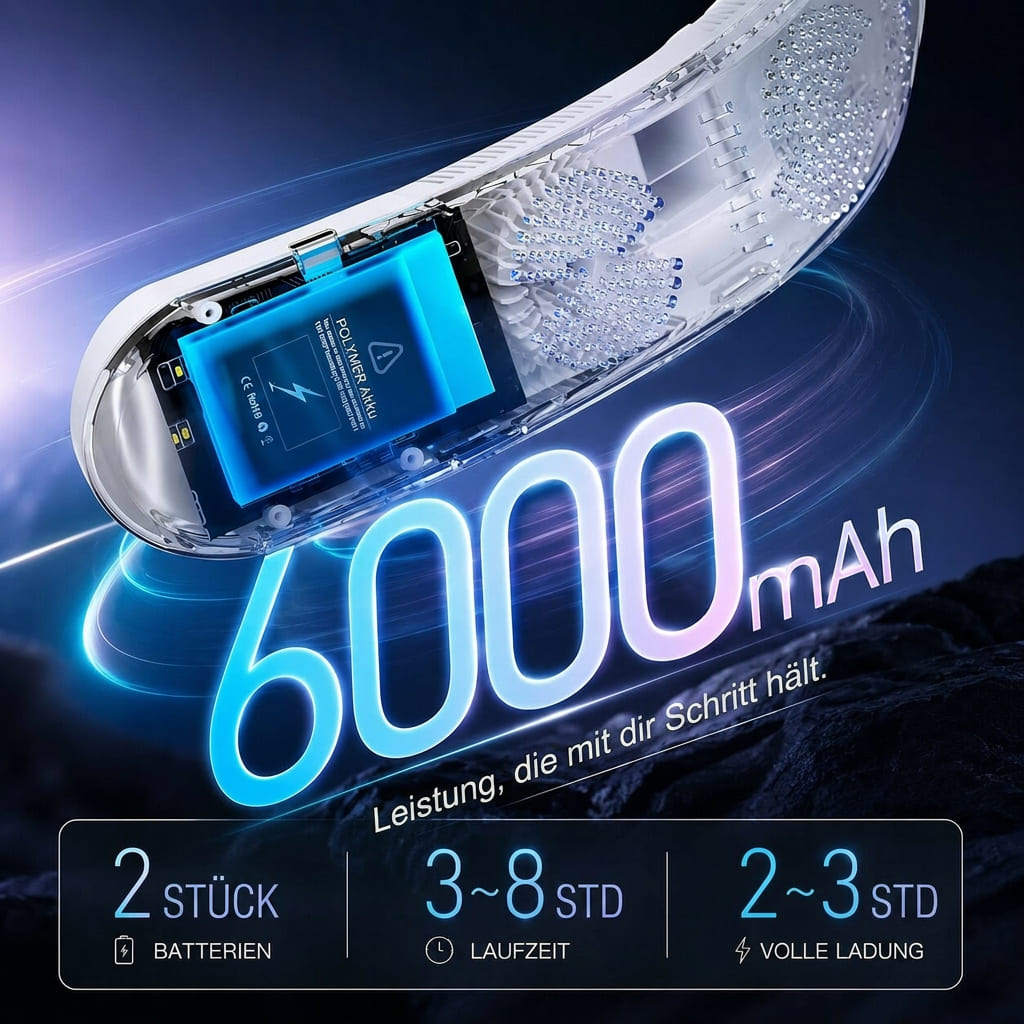 Ventilatore da collo con funzione di raffreddamento e riscaldamento | Ventilatore portatile da collo con 9 livelli e batteria da 6000 mAh | Climavell