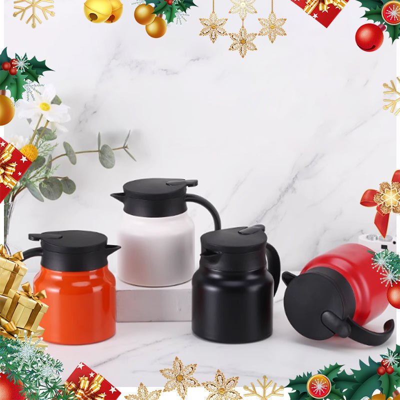 Teavio | Stainless steel thermos with tea infuser and one-click pour spout