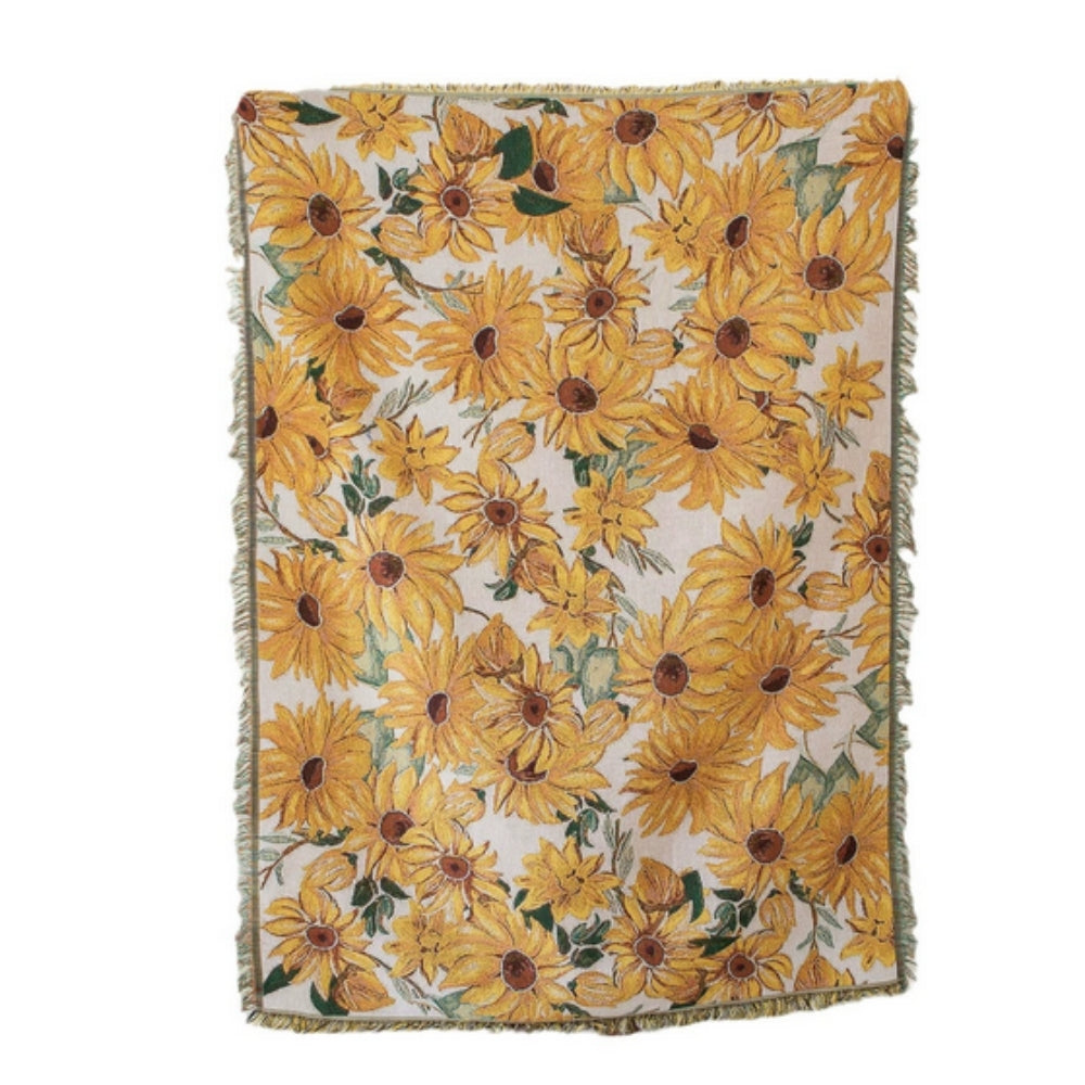 Coperta da picnic con fiori | Outdoor & Spiaggia | 180x130 cm | Misto microfibra