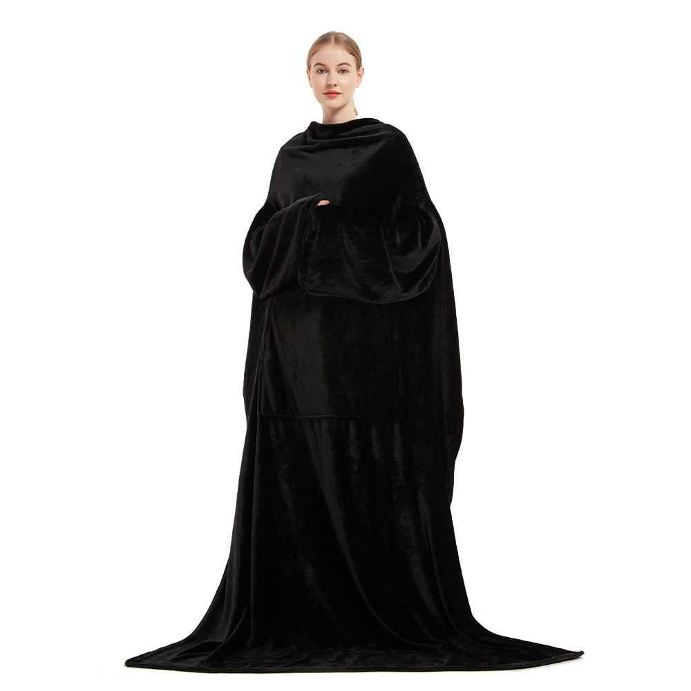 Kuvara | Blanket with Sleeves and Front Pocket, 130 × 180 cm