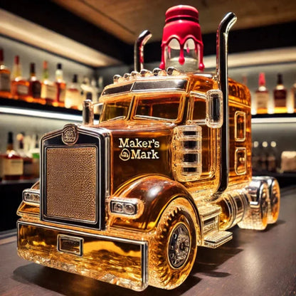 Haulora | Jarra de whisky de vidrio con forma de camión para bar en casa y sala de ocio