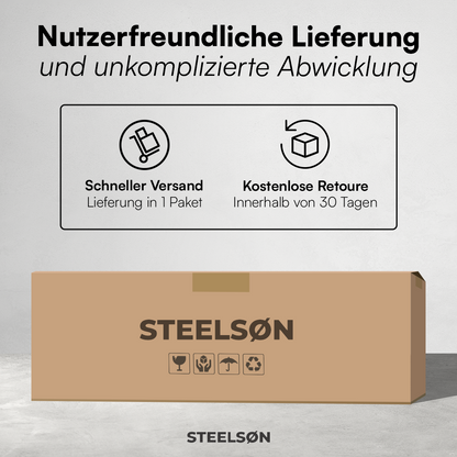 Brenvik | Kaminholzregal aus verzinktem Stahl, wetterfest, höhenverstellbare Füße