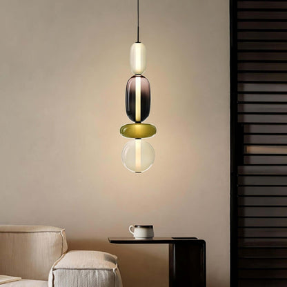 Lampada a sospensione elegante da designer – Vetro colorato moderno