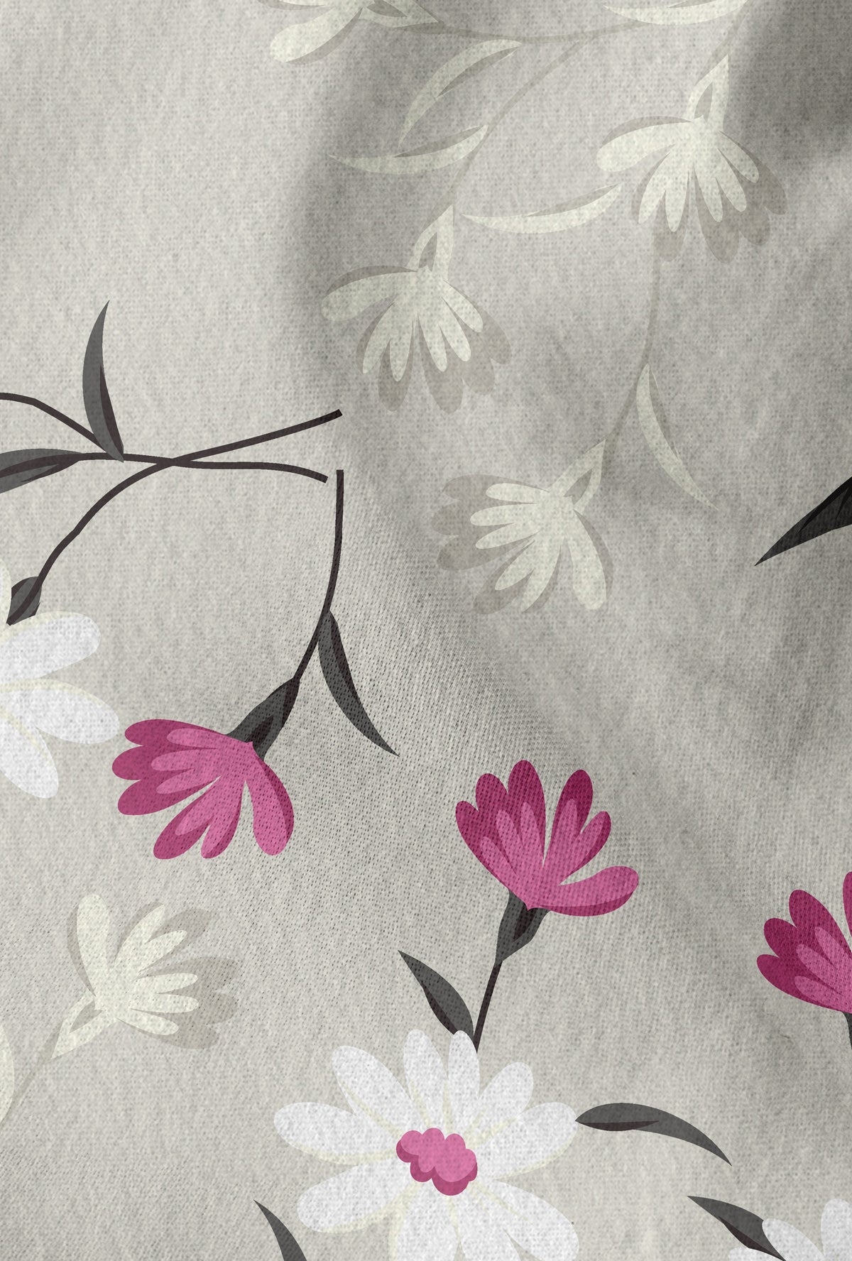 Brombia | Ropa de cama de franela de algodón con estampado floral, de 3 piezas con sábana bajera